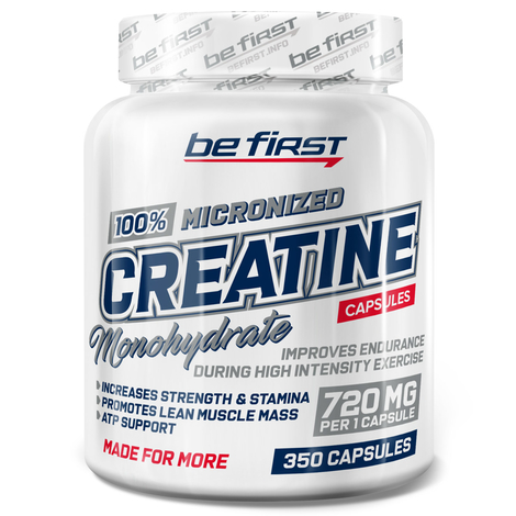 BE FIRST Creatine Monohydrate Capsules 350 капсул