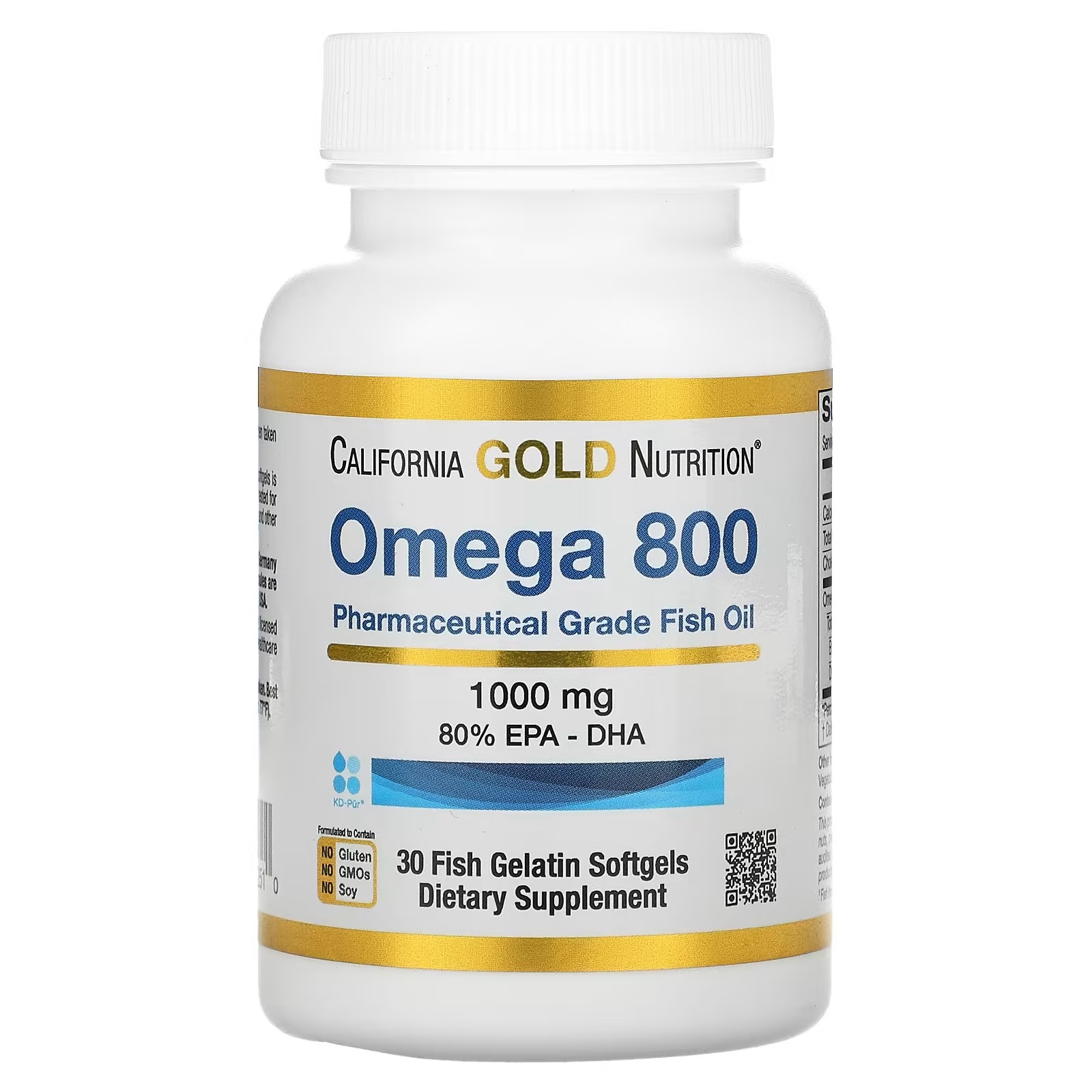 California Gold Nutrition Omega 800 (EPA 480/DHA 320) 30 кап