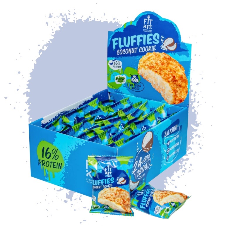 FIT KIT FLUFFIES печенье 30 гр