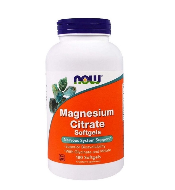 NOW Magnesium Citrate 180 гель. кап