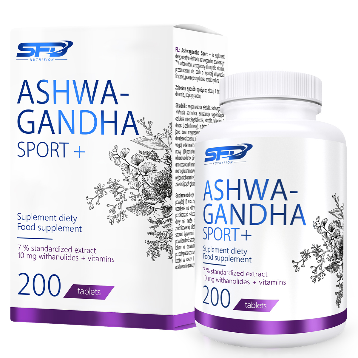 SFD Ashwagandha Sport+ (7% withanolides) 200 таб