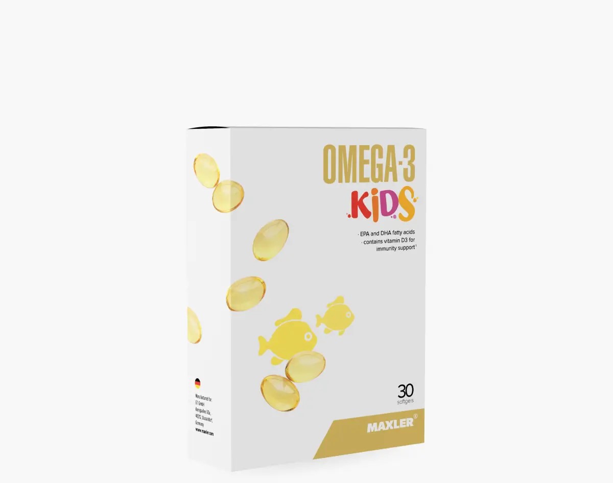 Омега 3 MAXLER Omega-3 Kids 30 кап